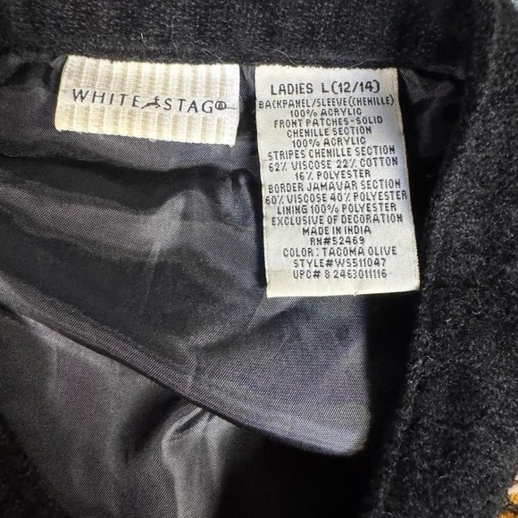 Vintage White Stag Women's White Cardigan Sweater - Picture 3 of 6